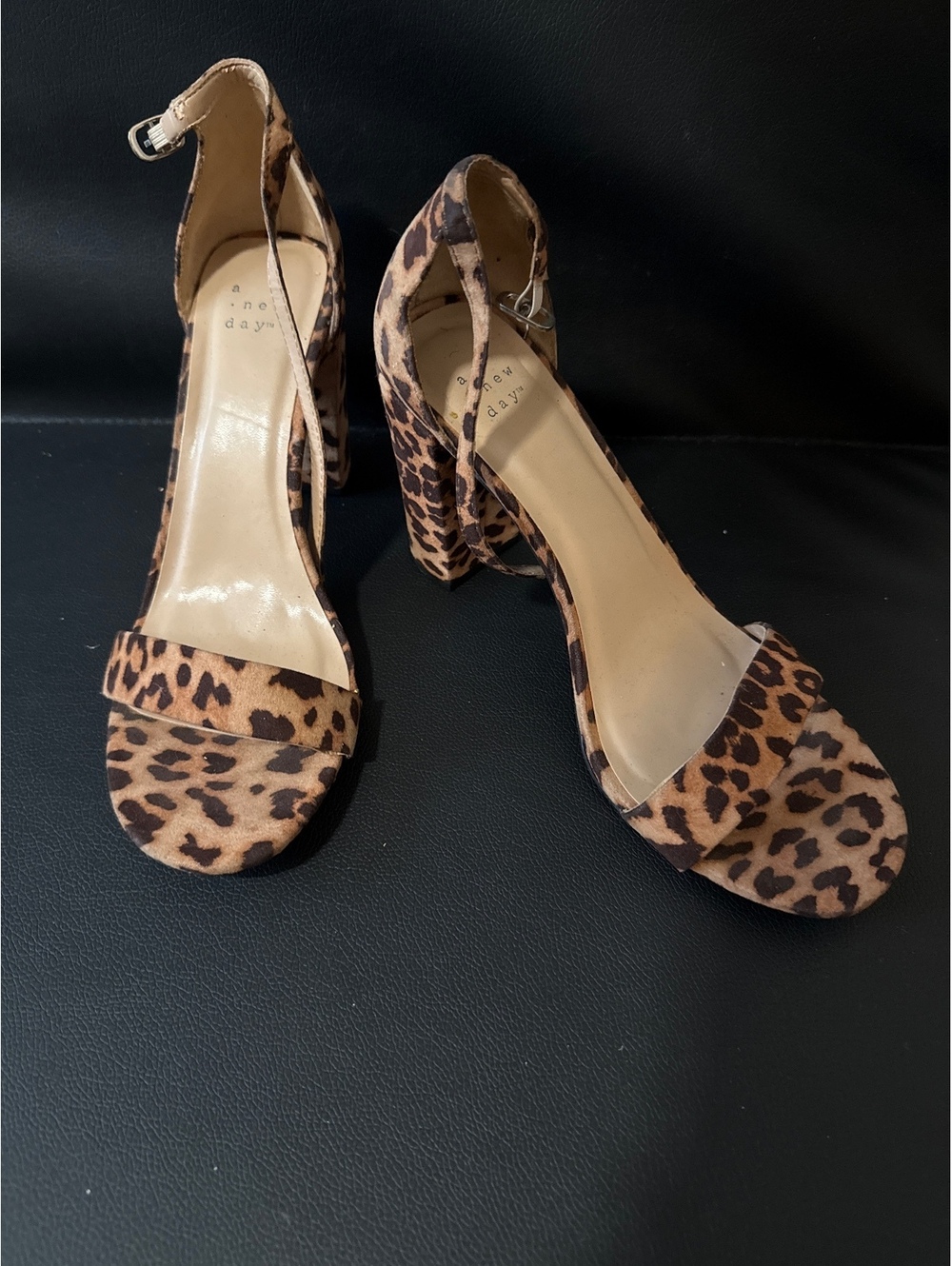 A New Day women’s size 10 Leopard Print Block Heel Sandals